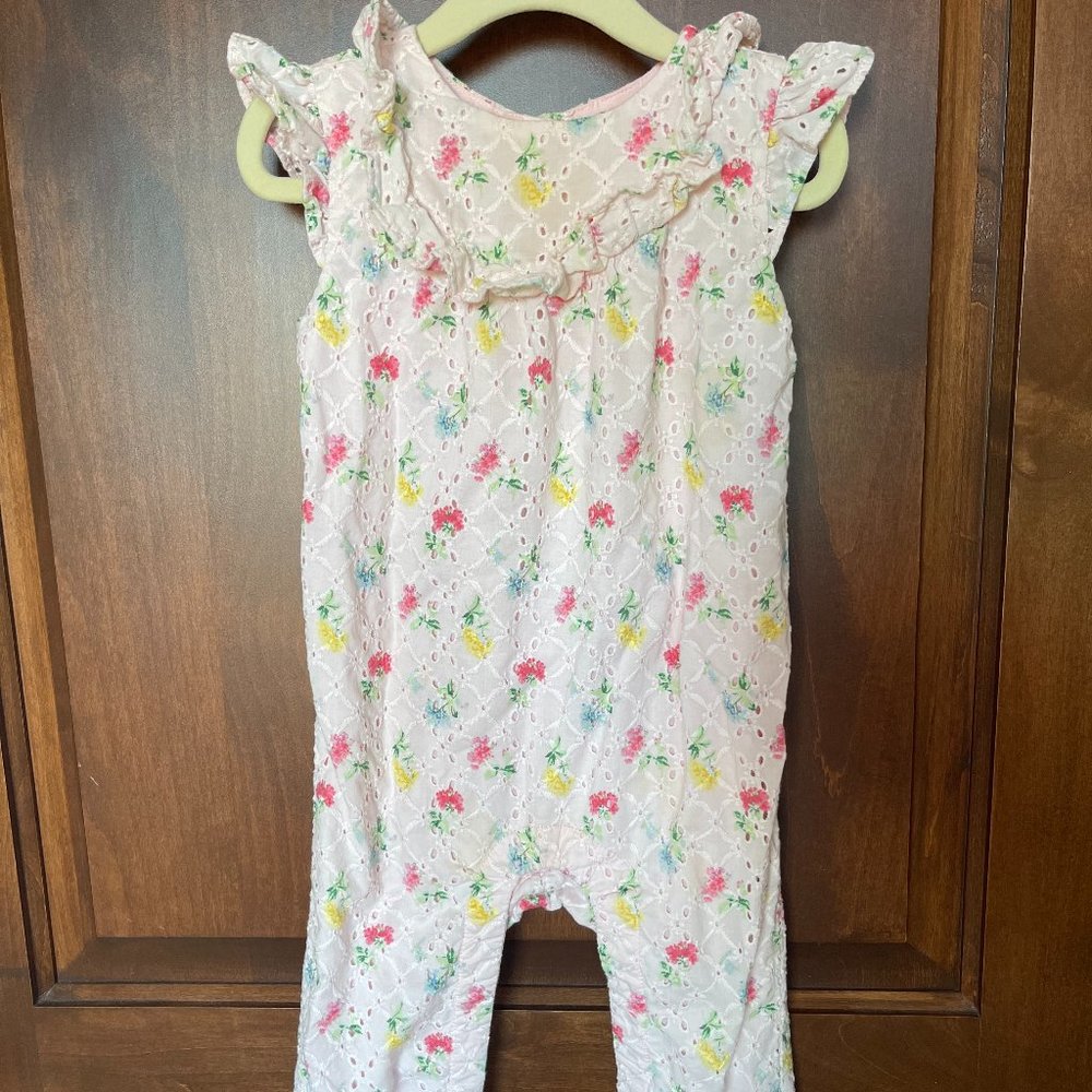 Janie & Jack Pink Floral Jumpsuit 18-24mo